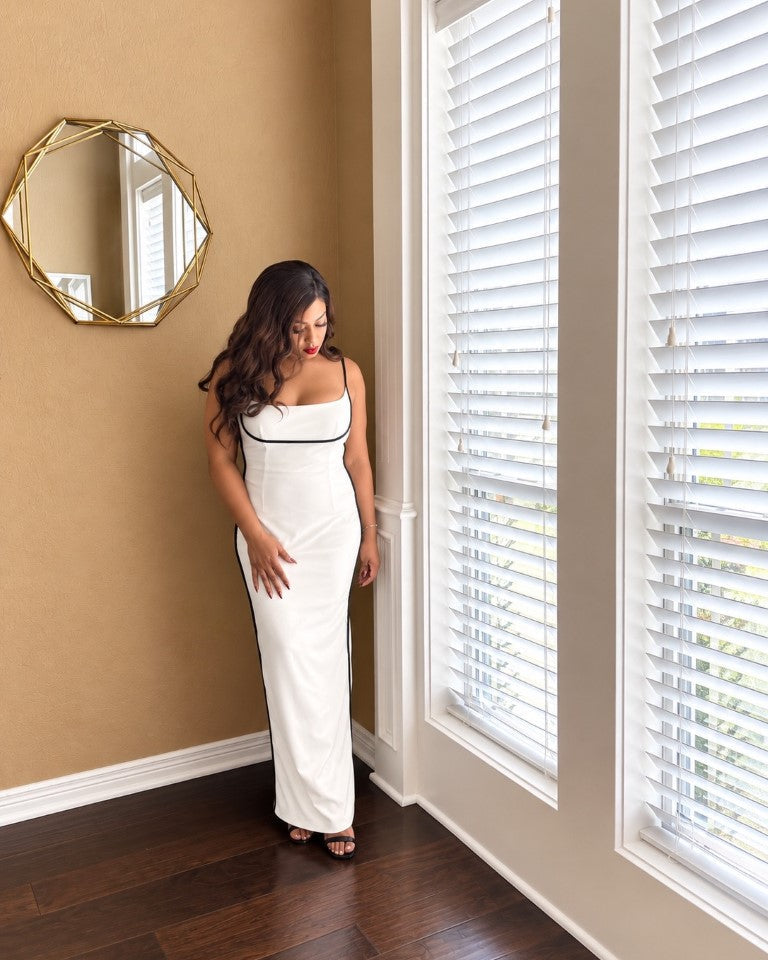 Semi-Sheer Contrast Maxi (Slip Recommended)