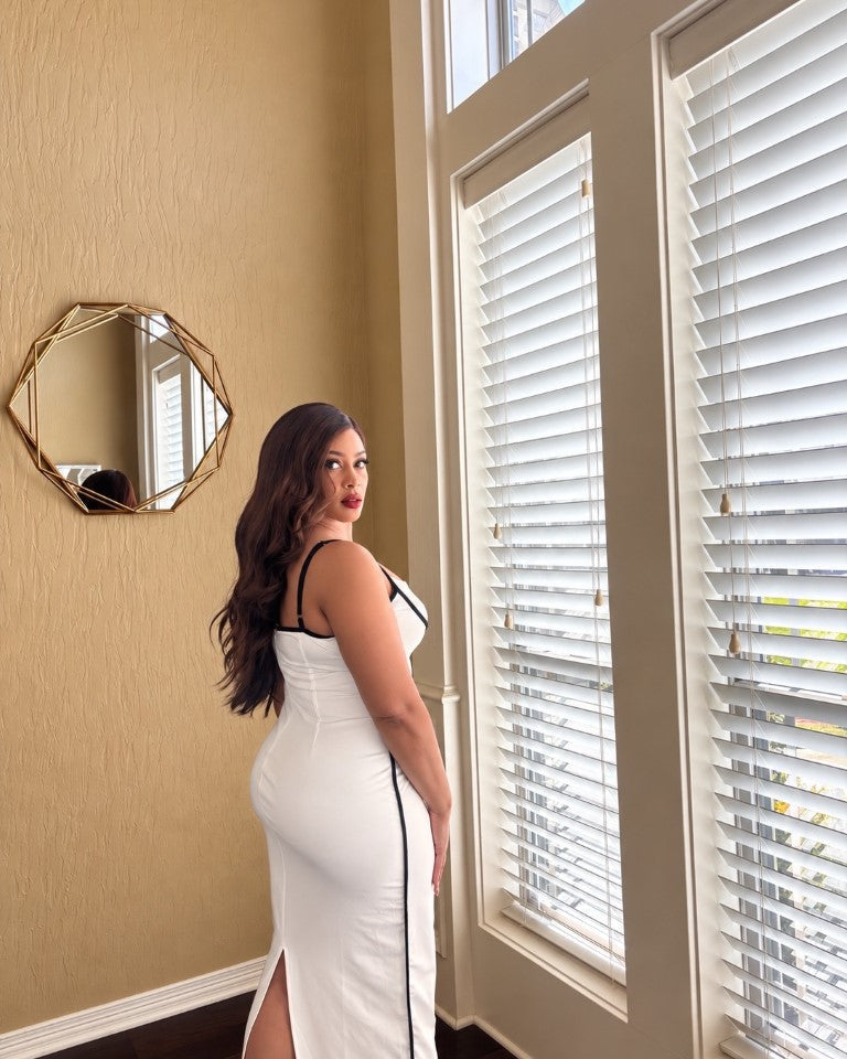 Semi-Sheer Contrast Maxi (Slip Recommended)