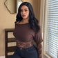 Espresso & Lace Off-The-Shoulder Bodysuit