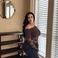 Espresso & Lace Off-The-Shoulder Bodysuit