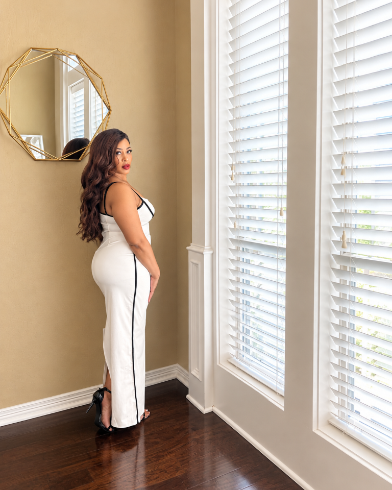 Semi-Sheer Contrast Maxi (Slip Recommended)